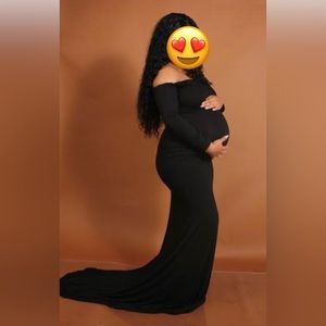 Black maternity dress